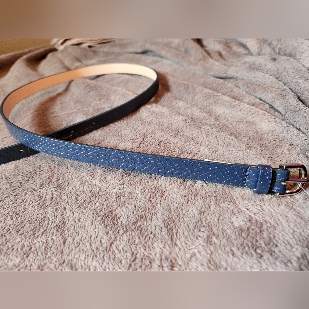 Blue Snakeskin Belt
